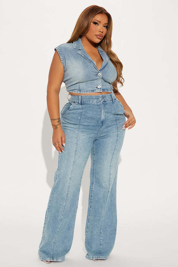Loose Fit Washed Straight Jean