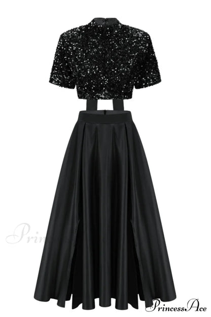 Aisha Sequin Bow Lace Up Set | Dress In Beauty