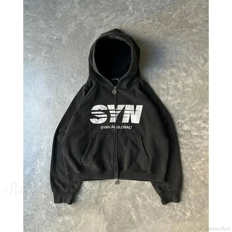 Angel Wing Functional Pleat Hoodie black 6 / S