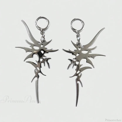 Antique Crystal Cross Baroque Dangle Earring
