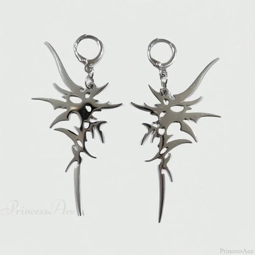 Antique Crystal Cross Baroque Dangle Earring
