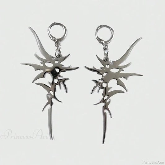 Antique Crystal Cross Baroque Dangle Earring
