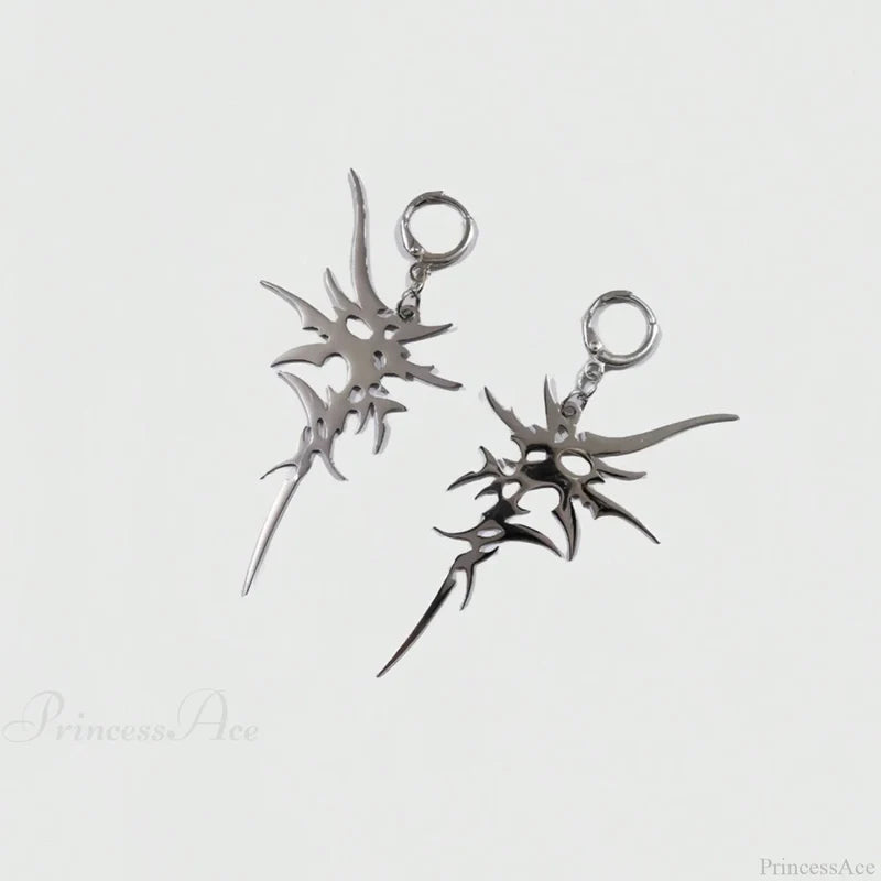 Antique Crystal Cross Baroque Dangle Earring