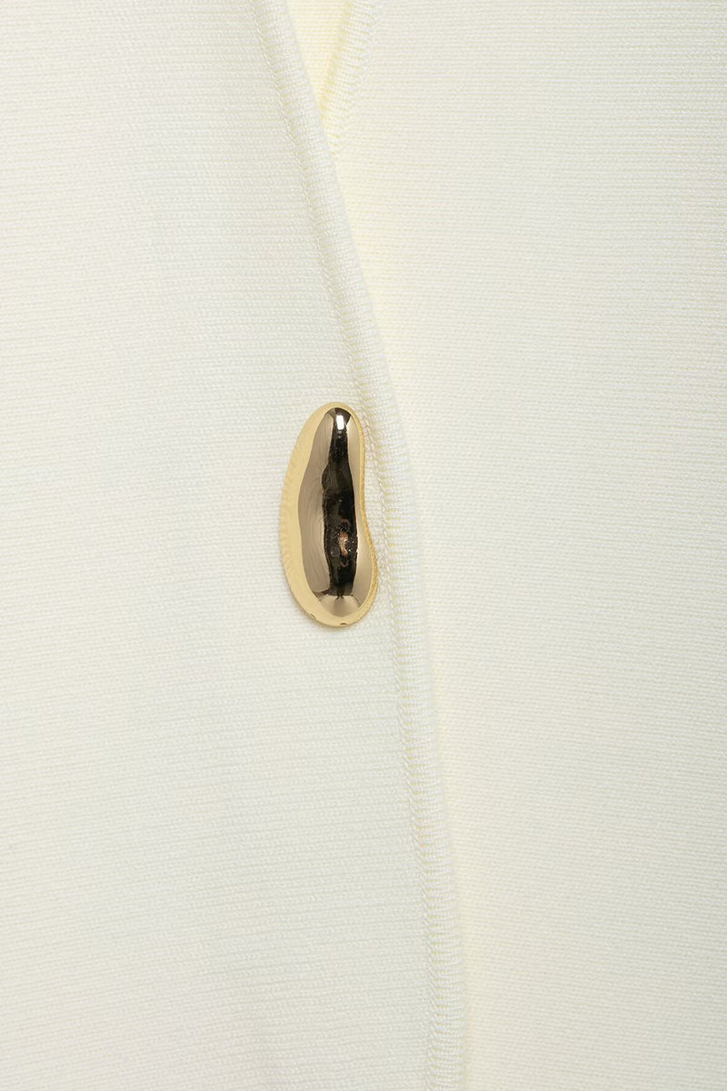 Asymmetrical Button Knit Cardigan