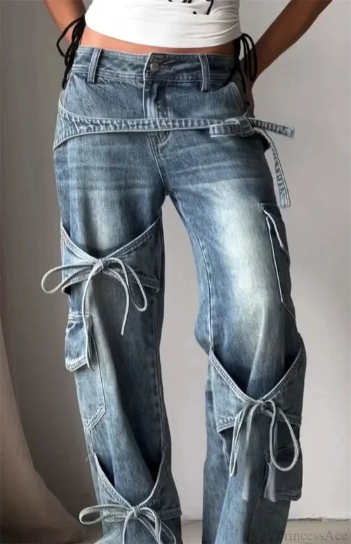 Azure Medieval Roomy Y2K Cargo Pant Blue / S