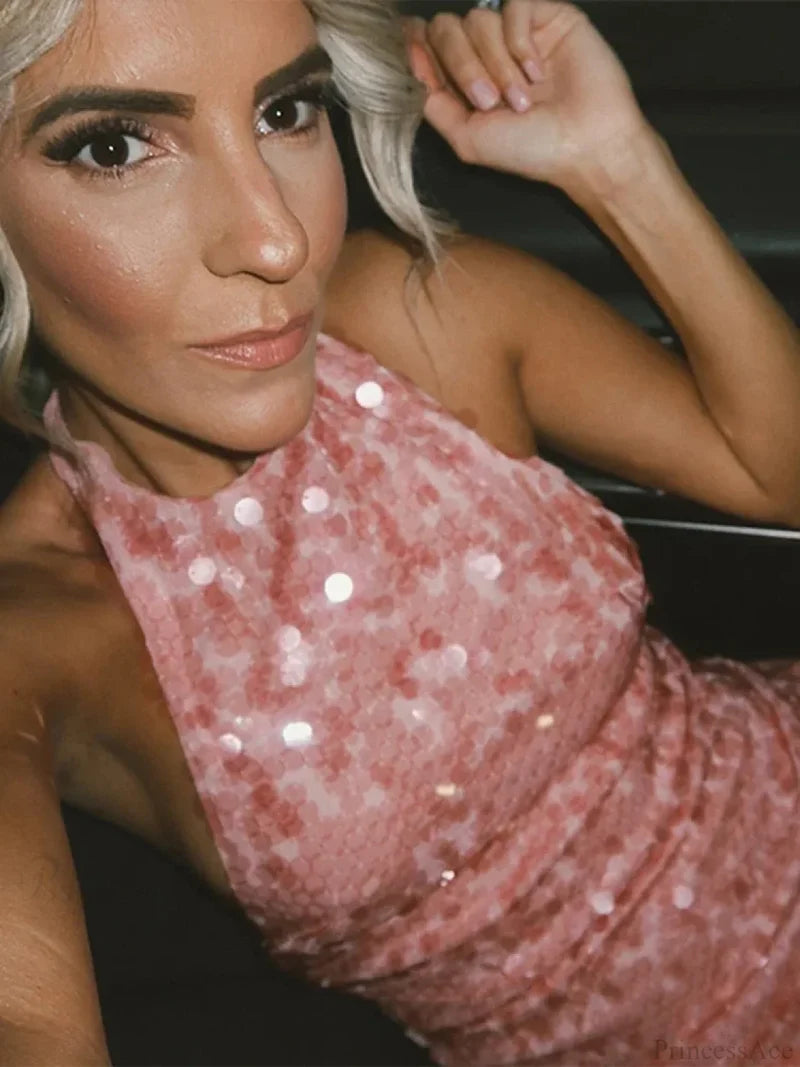 Beaded Sequin Glitter Mini Dress minidress-250223