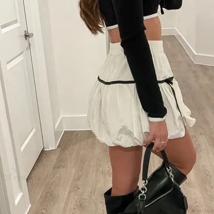 Bubble High Waist Balloon Skirt skirts-250223