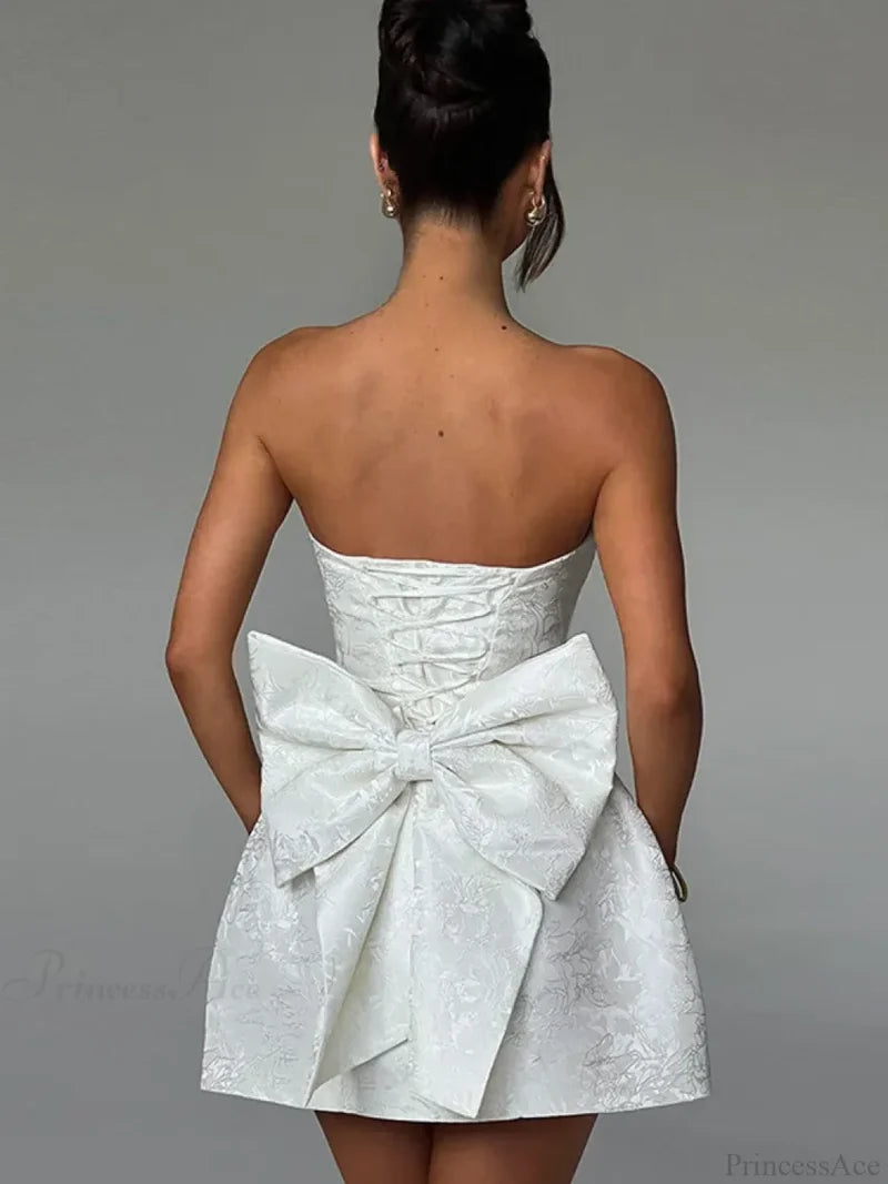 Butterfly Knot Backless Mini Dress minidress-250223