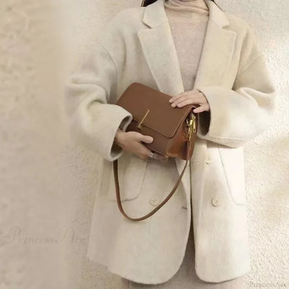 Cashmere Turn-Down Woolen Overcoat