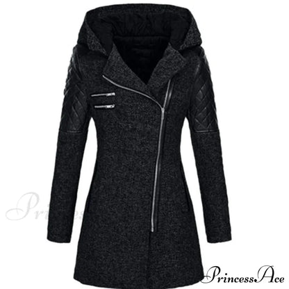 Elegant Casual Patchwork Coat Black Best Sellings cardigan cardigans clothes Plus Size Sale tops Topseller