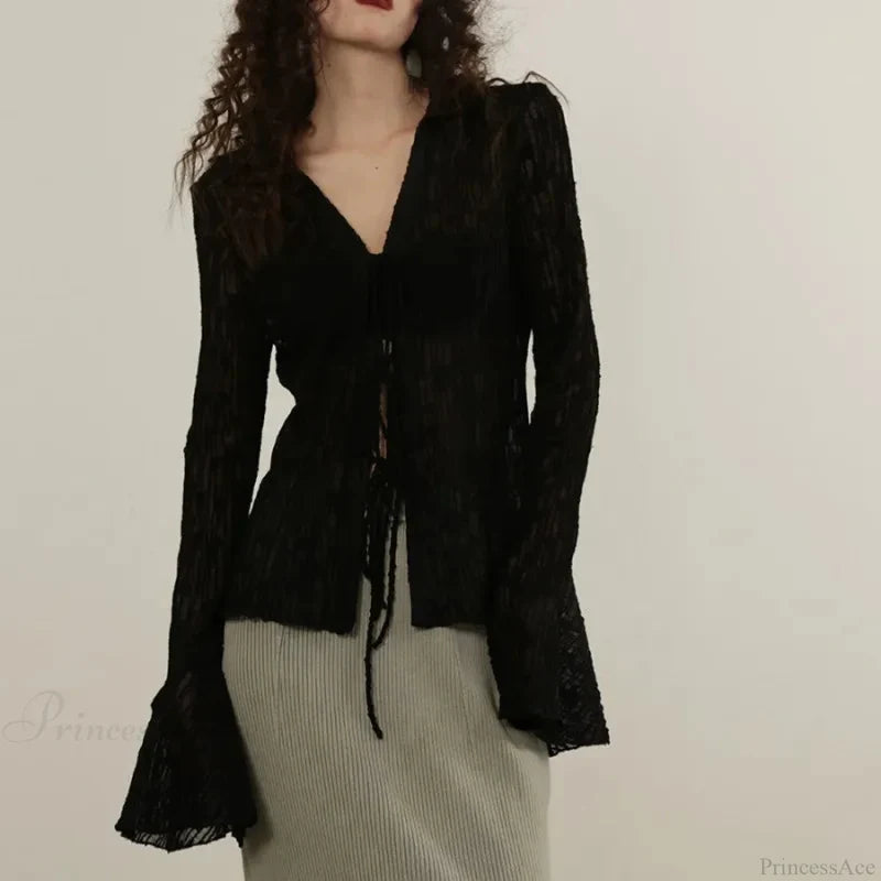 Clear Lace Transparent Shirt