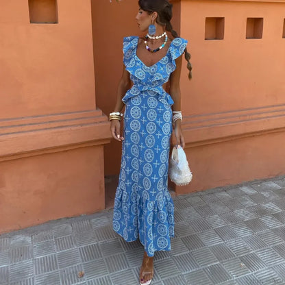 Cotton Floral Lace Party Boho Dress bohodress-250126