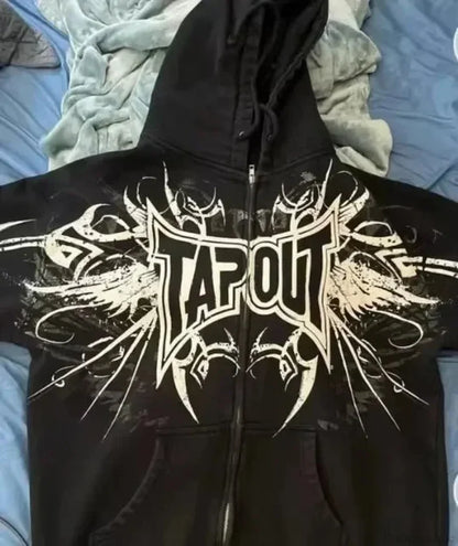 Dark Cross Graphic Pullover Hoodie black4 / S