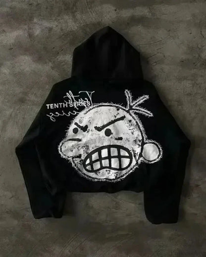 Dark Cross Graphic Pullover Hoodie black1 / S