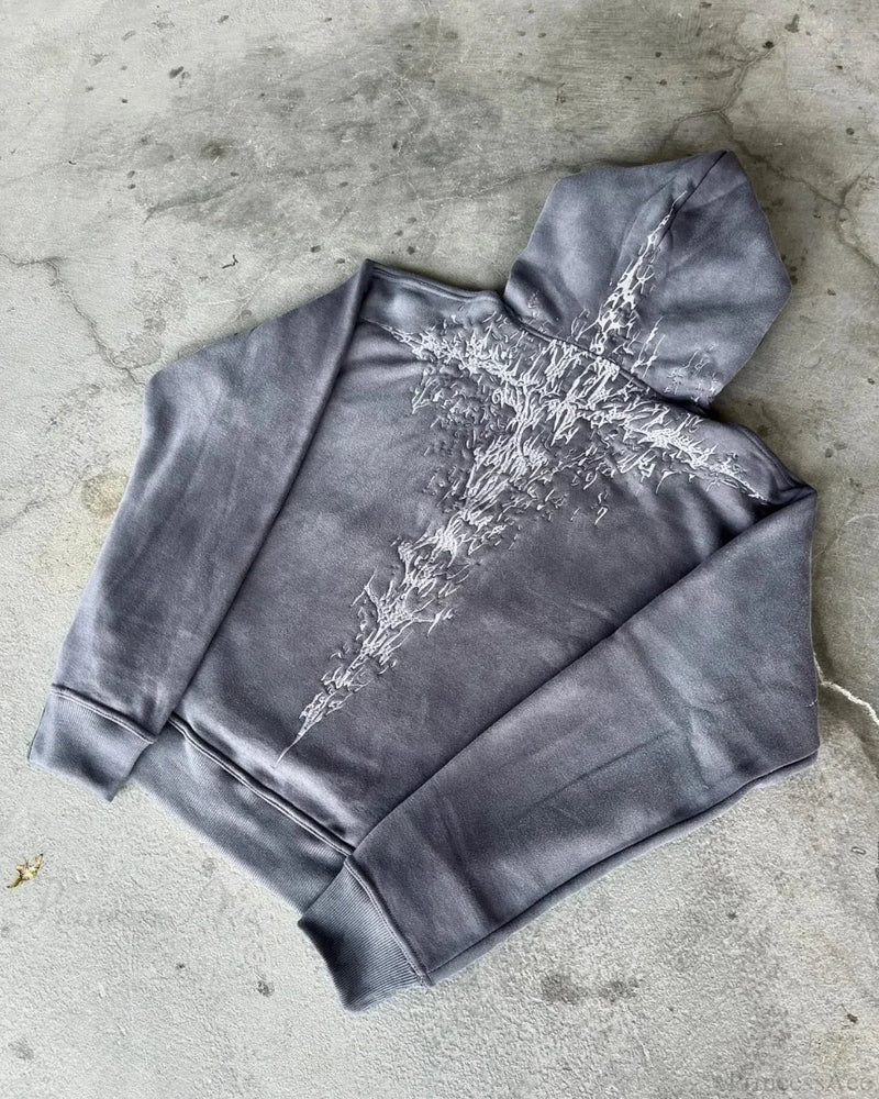 Dark Embroidered Cleansing Sweatshirt Grey / M