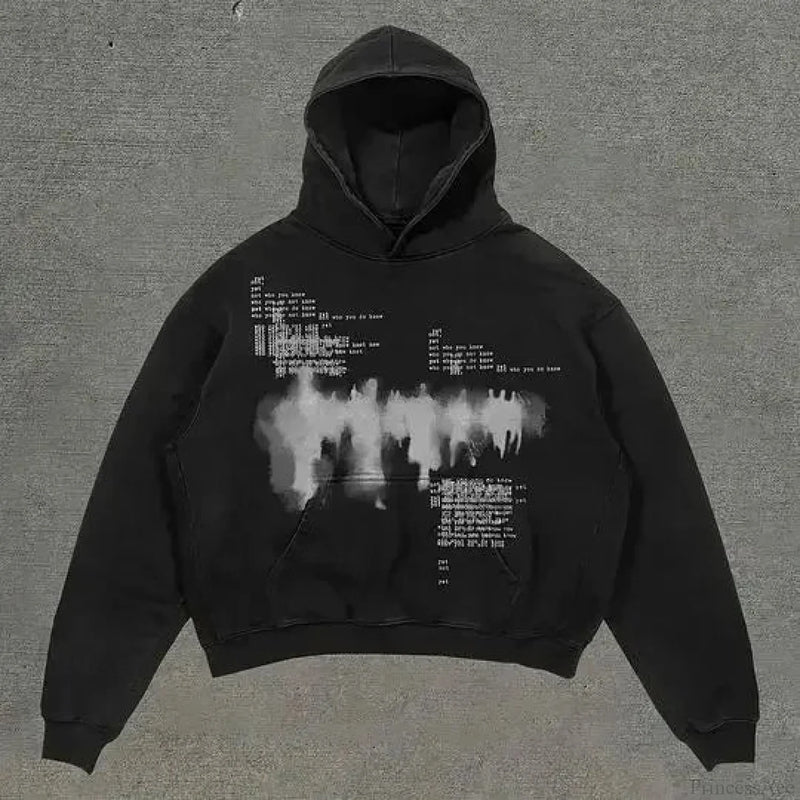 Dark Fashion Design Huge Hoodie black4 / M