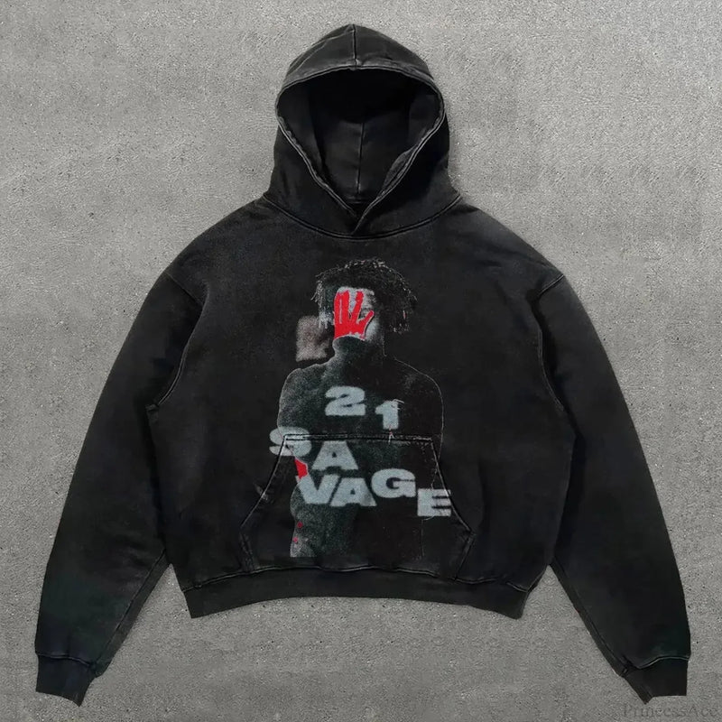 Dark Fashion Design Huge Hoodie black2 / M