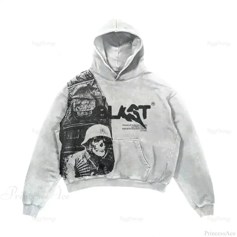 Dark Fashion Design Huge Hoodie white / M
