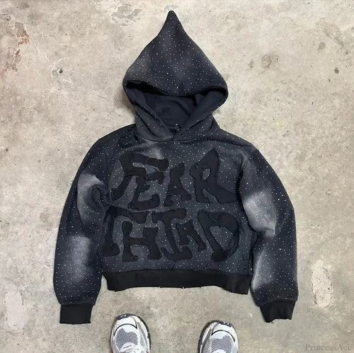 Dark Flash Diamond Patch Hoodie black10 / M