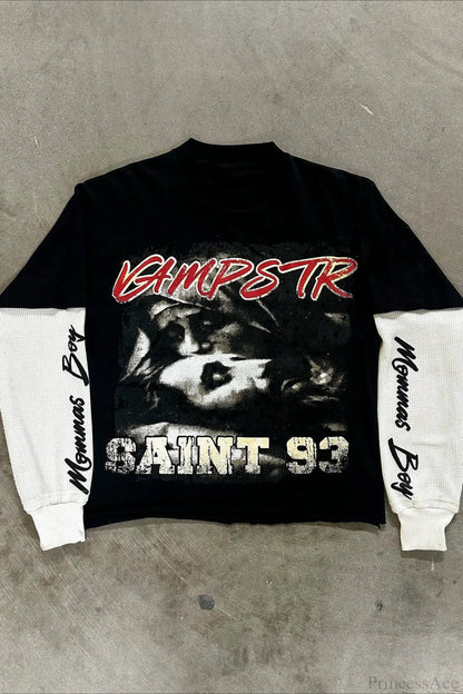 Dark Futuristic Counterfeit 2-Part Hoodie Black / S