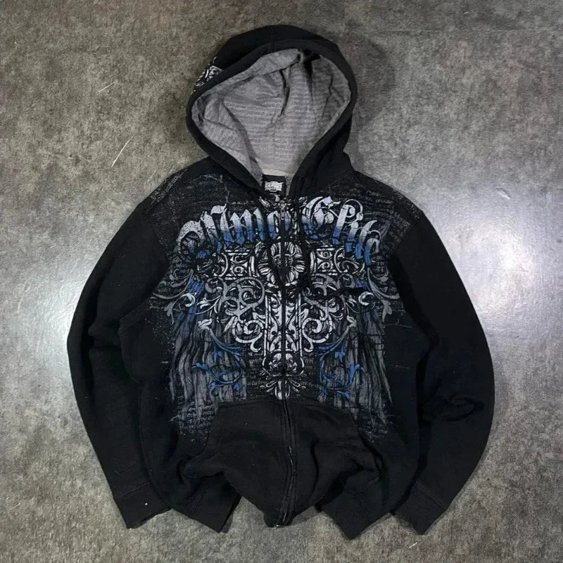 Dark Print Pullover Jumper
