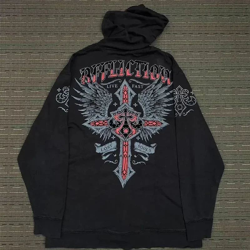 Dark Print Pullover Jumper black1 / M