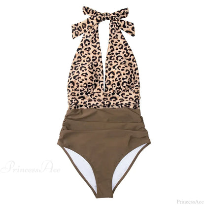Deep V-neck Halter Backless One Piece Set color5 / XS