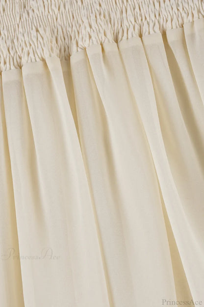 Elastic Waist Ruching A-Line Skirt