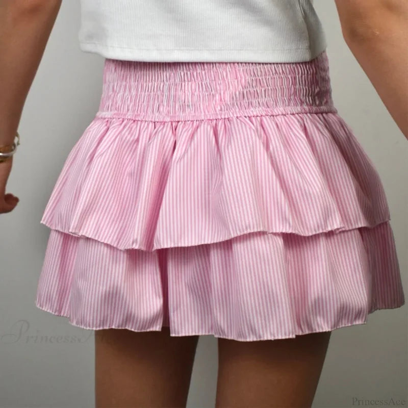Elegant Printed Pleated Skirt skirts-250223