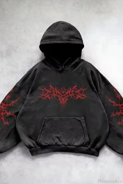 Fashion Trend Fleece Padded Zipper Hoodie Black 2 / M
