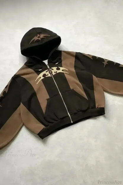 Flash Diamond Oversized Hoodie Black 6 / M