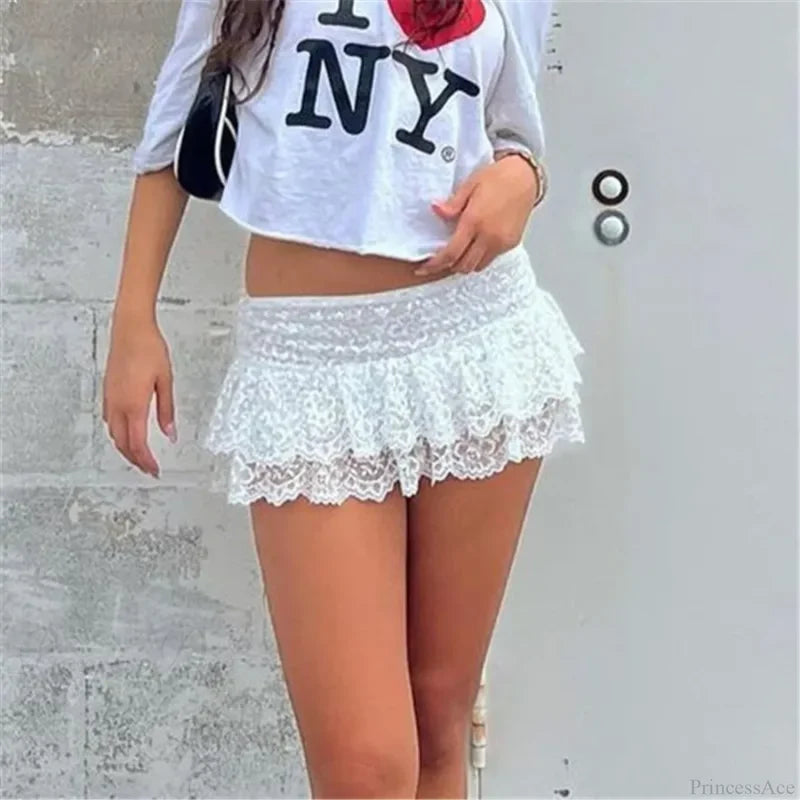 Floral Ruffles Fairycore Skirt skirts-250223
