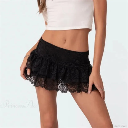 Floral Ruffles Fairycore Skirt skirts-250223