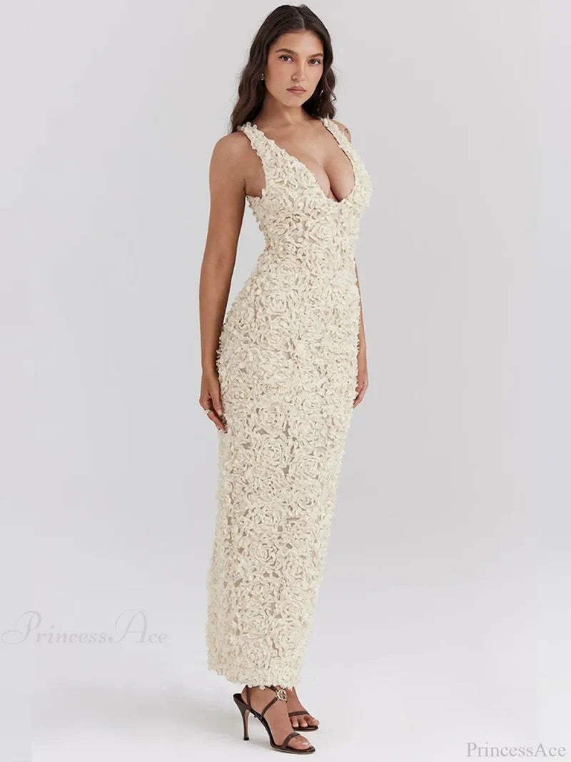 Floral Slim Bodycon Maxi Vacation Dress vacationdress-250223