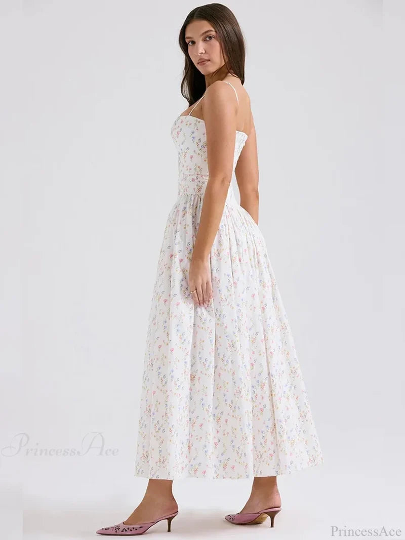Floral Wrap A-Line Dress vacationdress-250223
