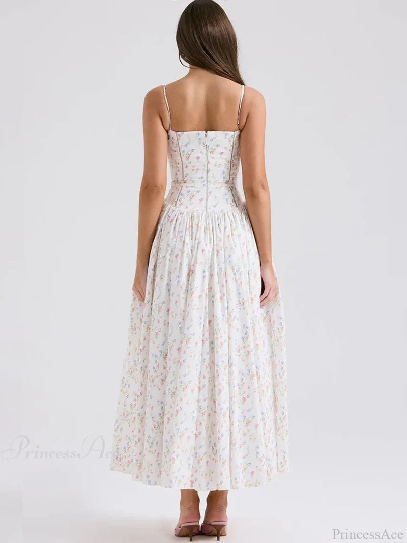 Floral Wrap A-Line Dress vacationdress-250223