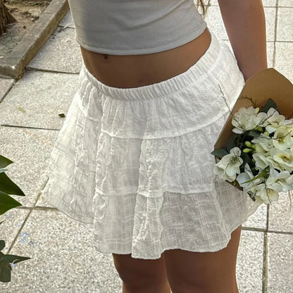Frill Mini Skirt with Shorts Skirt skirts-250223
