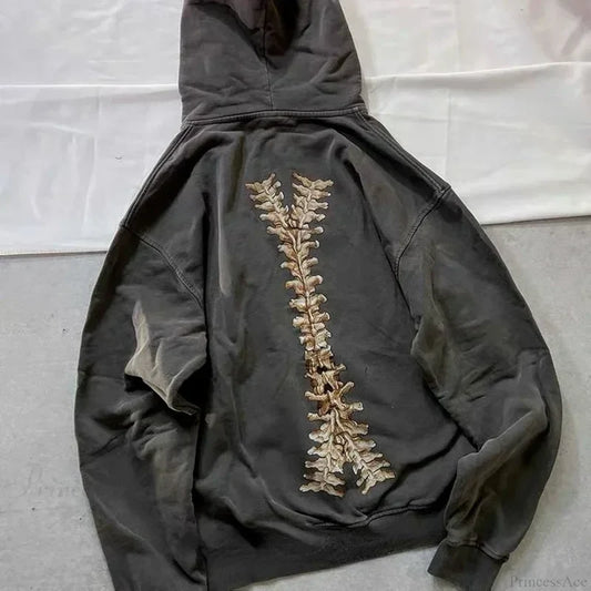 Gothic Long Sleeve Zipper Hoodie