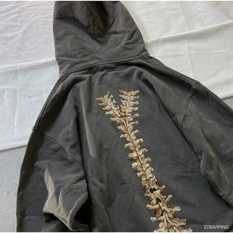 Gothic Long Sleeve Zipper Hoodie