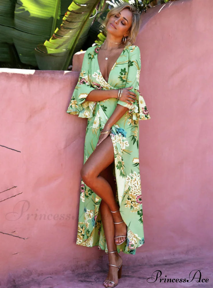 Gown Flowered For Neck Design Full-Length Vintage Warm-Season V Women S / Black Dresses