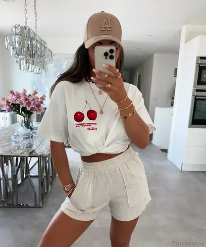 Harajuku Casual Summer Food T-shirt white8 / S t-shirt-250223