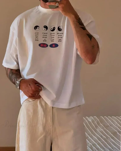 Harajuku Gothic Simple Icon Graphic T-shirt white5 / S t-shirt-250223