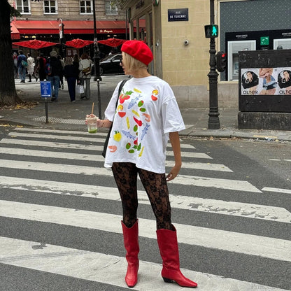 Harajuku Gothic Simple Icon Graphic T-shirt t-shirt-250223