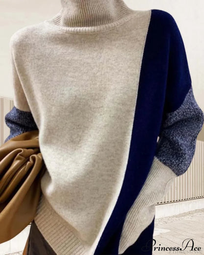 And Sweater Elegant With Contrast Romantic Colors Sweaters-L