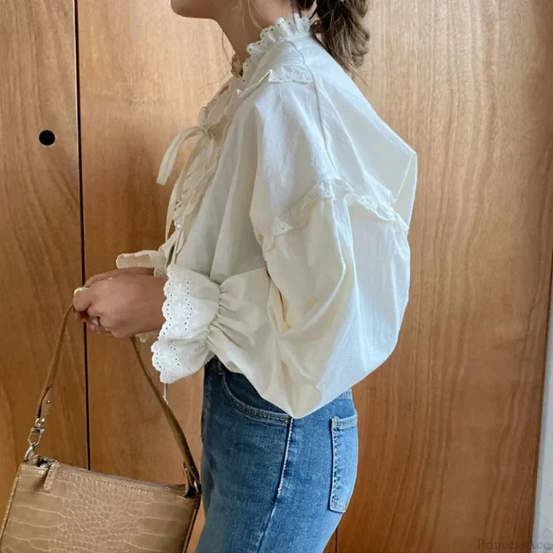 Hollow Out Elegant Casual Blouse Women Blouses blouse-250126