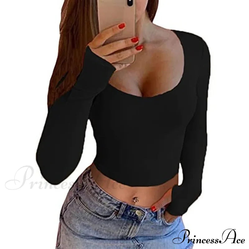 Hot Pink Crop Tops Black / S