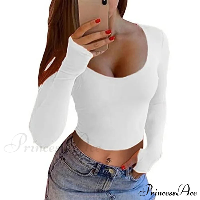 Hot Pink Crop Tops White / S