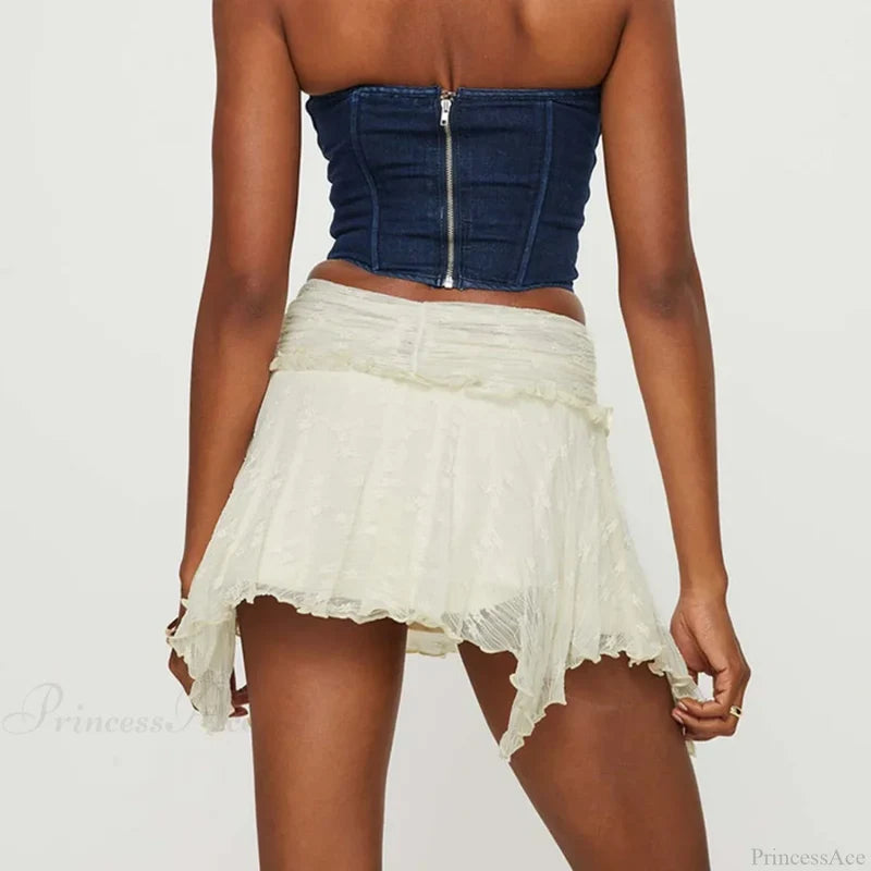 Irregular Ruched Asymmetrical Skirt skirts-250223