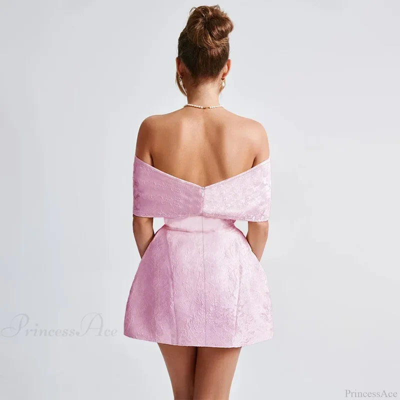Jacquard Waist Wrap A-line Vacation Dress vacationdress-250223