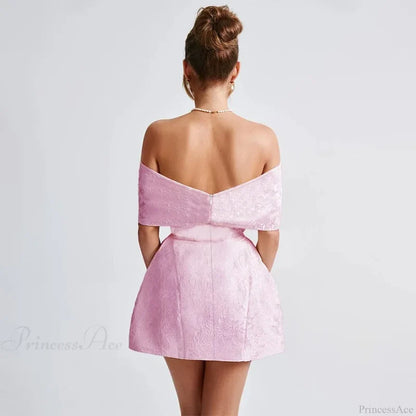 Jacquard Waist Wrap A-line Vacation Dress vacationdress-250223